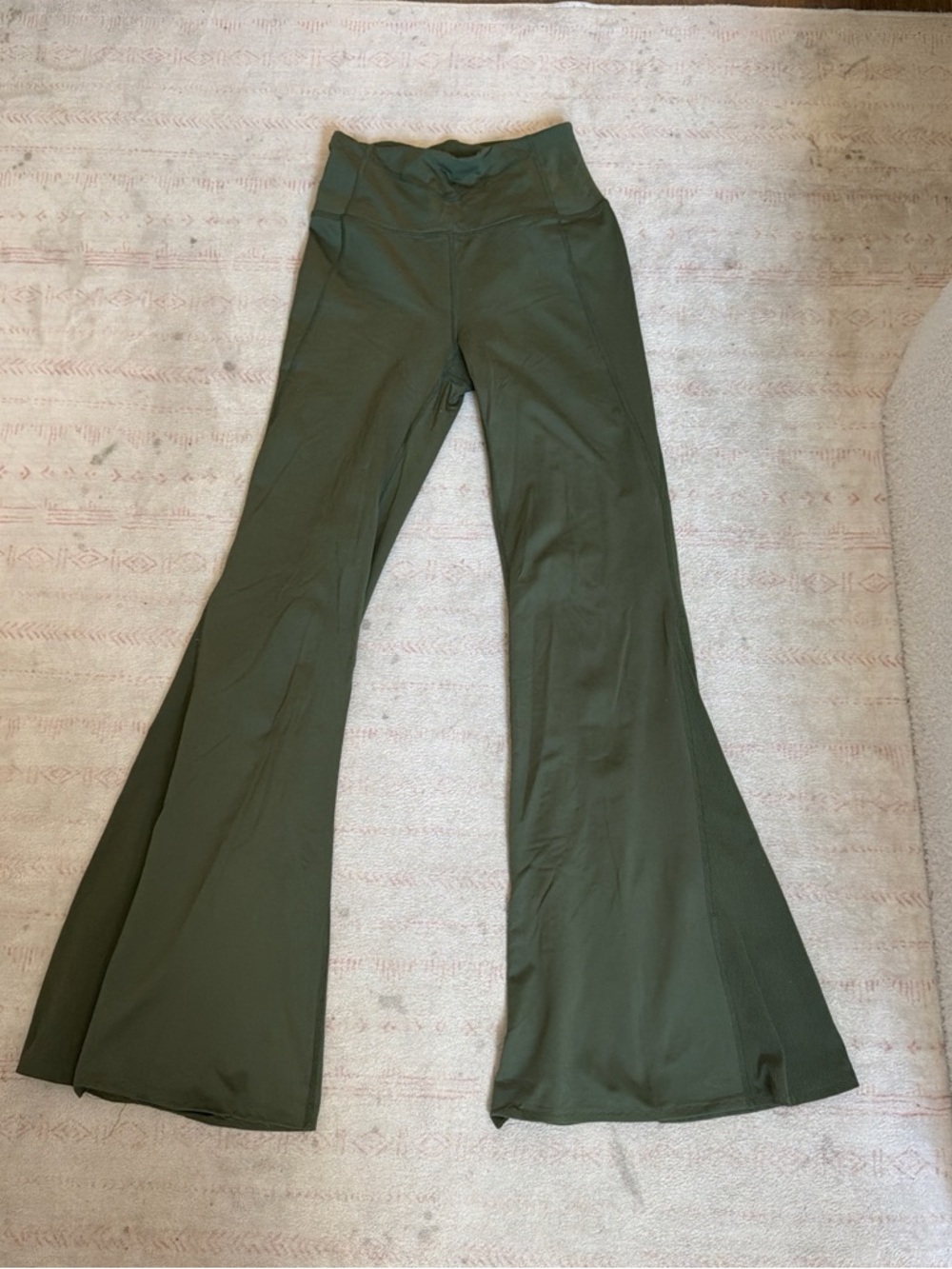 FP Movement by Free People Olive Green Flared Yoga Pants